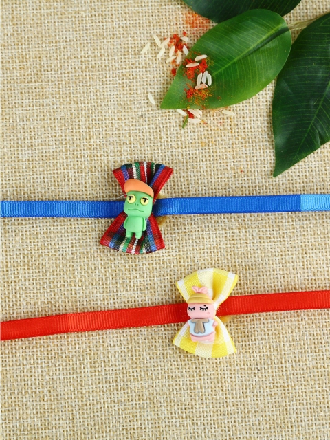 Aapno Rajasthan Kids 2 Pcs Multicoloured Baby Frog & Baby Rabbit Handcrafted Rakhi, Multi
Aapno Rajasthan Kids 2 Pcs Multicoloured Baby Frog & Baby Rabbit Handcrafted Rakhi, Multi
