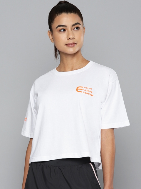 Fitkin Women White Drop-Shoulder Sleeves Training or Gym T-shirt With Embroidered Logo
Fitkin Women White Drop-Shoulder Sleeves Training or Gym T-shirt With Embroidered Logo