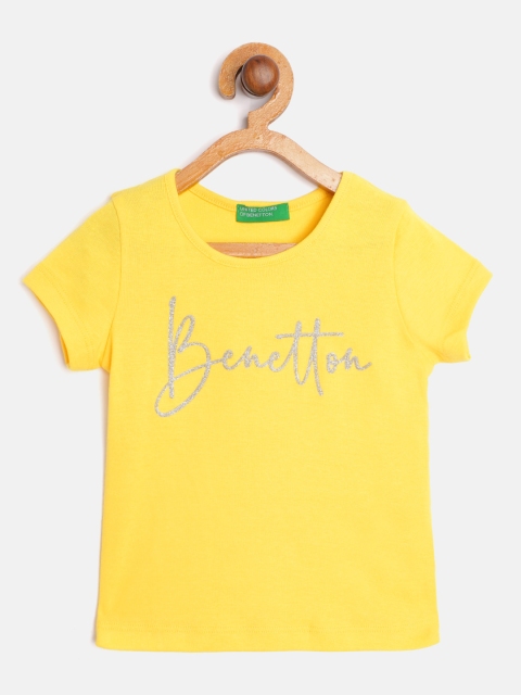 United Colors of Benetton Girls Yellow Pure Cotton Embossed Brand Logo Printed T-shirt
United Colors of Benetton Girls Yellow Pure Cotton Embossed Brand Logo Printed T-shirt