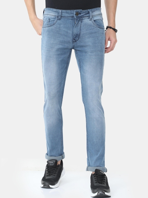 VUDU Men Blue Slim Fit Heavy Fade Jeans