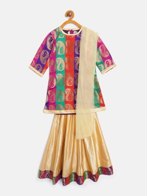 Aarika Girls Multicoloured Paisley Woven Design Straight Kurti with Skirt & With Dupatta, Multi
Aarika Girls Multicoloured Paisley Woven Design Straight Kurti with Skirt & With Dupatta, Multi