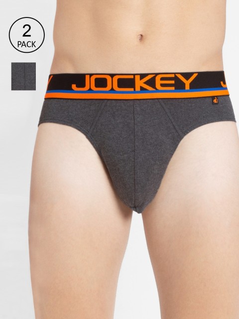 Jockey Men Pack Of 2 Assorted Pure Super Combed Cotton Basic Briefs