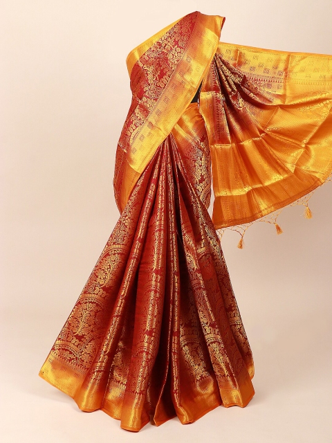 Pothys Maroon Woven Design Art Silk Saree