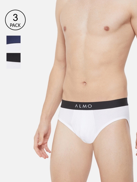 Almo Wear Men Pack Of 3 Solid Slim-Fit Organic Cotton Basic Briefs Alfio-B-BGB, White
Almo Wear Men Pack Of 3 Solid Slim-Fit Organic Cotton Basic Briefs Alfio-B-BGB, White