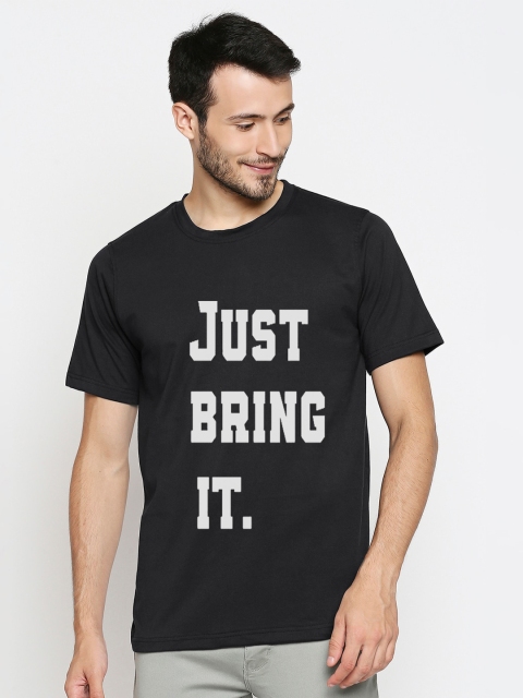 Blacksmith Men Black Typography Printed T-shirt