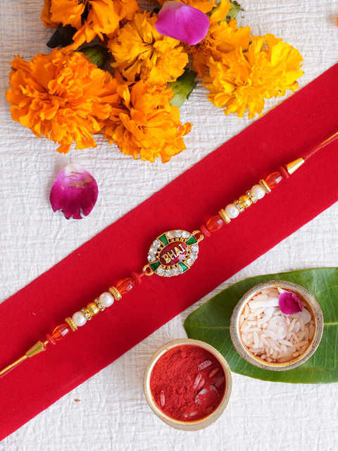 TIED RIBBONS Multicoloured Rakhi Gift Set, Multi
TIED RIBBONS Multicoloured Rakhi Gift Set, Multi