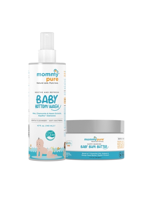 Mommypure Combo of Natural Baby Bottom Wash & Baby Bum Butter- 140ml & 50gm, White
Mommypure Combo of Natural Baby Bottom Wash & Baby Bum Butter- 140ml & 50gm, White