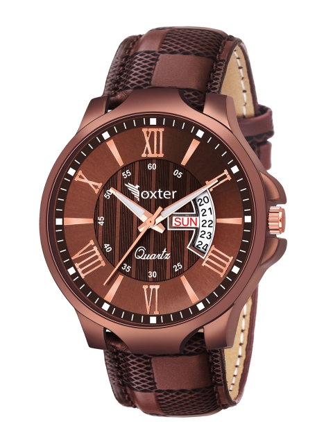 Foxter Men Brown Brass Embellished Dial & Brown Leather Straps Analogue Watch FX-480
Foxter Men Brown Brass Embellished Dial & Brown Leather Straps Analogue Watch FX-480