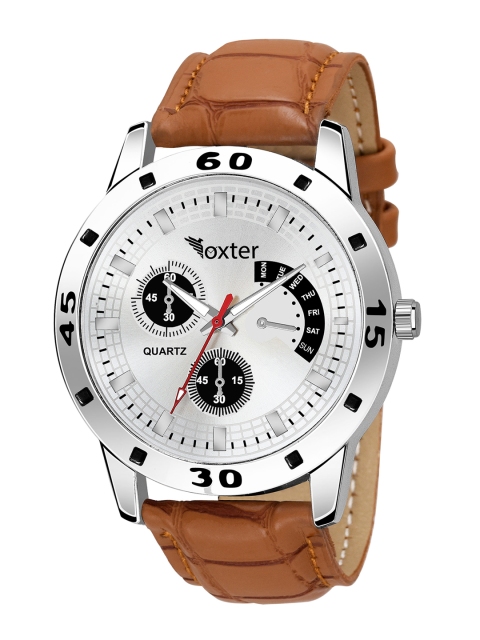 Foxter Men Silver-Toned Brass Dial & Brown Leather Bracelet Style Straps Analogue Watch
Foxter Men Silver-Toned Brass Dial & Brown Leather Bracelet Style Straps Analogue Watch