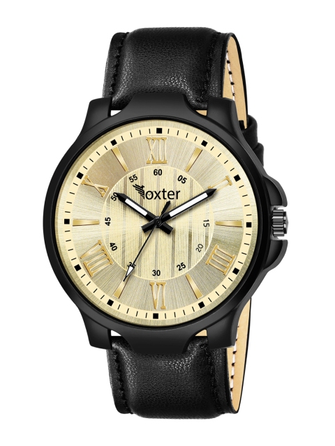 Foxter Men Gold-Toned Brass Printed Dial & Black Leather Straps Analogue Watch FX-483
Foxter Men Gold-Toned Brass Printed Dial & Black Leather Straps Analogue Watch FX-483