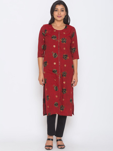 ZOLA Women Maroon Floral Printed Kurta
ZOLA Women Maroon Floral Printed Kurta