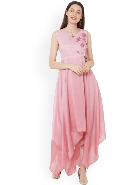 ZOLA Women Pink Floral Embroidered Kurta