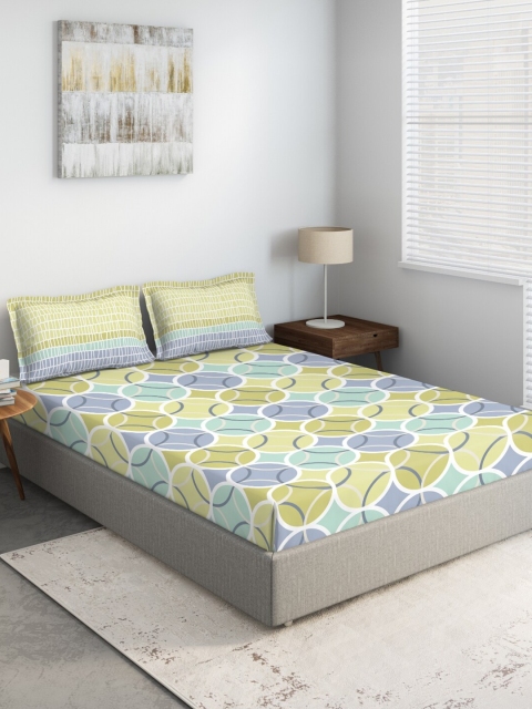 DDecor Green & Blue Geometric 144 TC Cotton Fitted Queen Bedsheet with 2 Pillow Cover
DDecor Green & Blue Geometric 144 TC Cotton Fitted Queen Bedsheet with 2 Pillow Cover