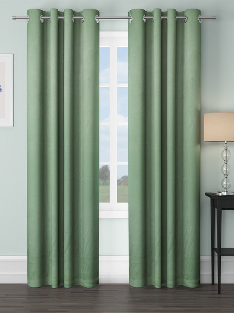 VRINDA Green Set of 2 Black Out Long Door Curtain
VRINDA Green Set of 2 Black Out Long Door Curtain