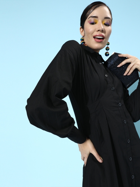 The Vanca Women Stylish Black Sleek Dress