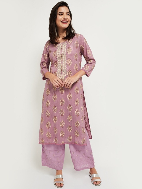 max Women Purple Ethnic Motifs Embroidered Panelled Thread Work Kurta with Palazzos & With Dupatta
max Women Purple Ethnic Motifs Embroidered Panelled Thread Work Kurta with Palazzos & With Dupatta