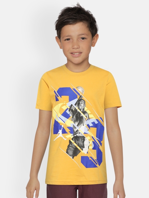 Jordan Boys Yellow Brand Logo T-shirt
