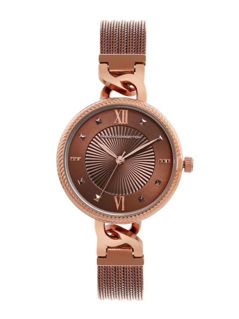 French Connection Women Brown Dial & Brown Stainless Steel Analogue Watch FCP24BRGM 
French Connection Women Brown Dial & Brown Stainless Steel Analogue Watch FCP24BRGM