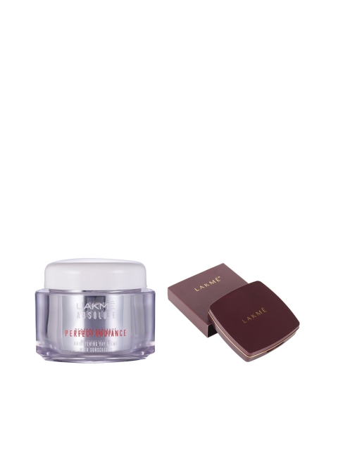 Lakme Set of Radiance Complexion Compact & Absolute Perfect Brightening Creme, Transparent
Lakme Set of Radiance Complexion Compact & Absolute Perfect Brightening Creme, Transparent