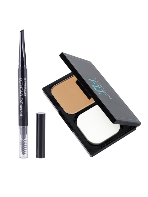 Maybelline New York Set of Define & Blend Brow Pencil & Fit Me Powder Foundation, Beige
Maybelline New York Set of Define & Blend Brow Pencil & Fit Me Powder Foundation, Beige