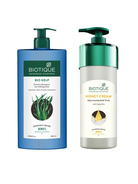 Biotique Set of Honey Cream Rejuvenating Body Wash & Bio Kelp Protein Sustainable Shampoo, White
Biotique Set of Honey Cream Rejuvenating Body Wash & Bio Kelp Protein Sustainable Shampoo, White