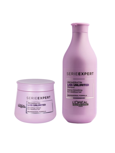 LOreal Professionnel Set of Prokeratin Liss Unlimited Hair Masque & Shampoo, Lavender
LOreal Professionnel Set of Prokeratin Liss Unlimited Hair Masque & Shampoo, Lavender