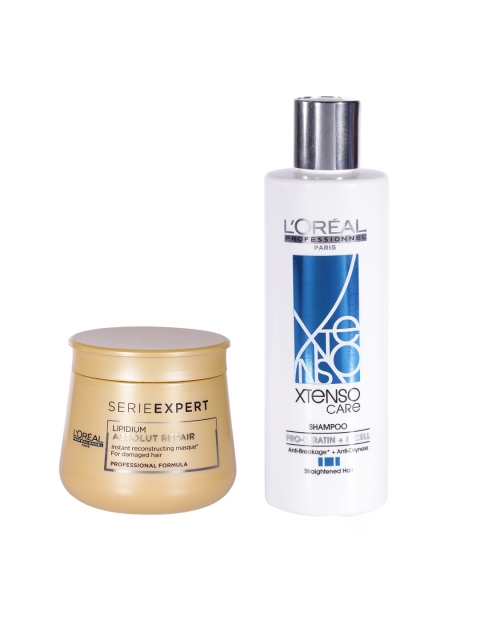LOreal Professionnel Set of Lipidium Absolut Repair Hair Masque & X-Tenso Care Shampoo, Beige
LOreal Professionnel Set of Lipidium Absolut Repair Hair Masque & X-Tenso Care Shampoo, Beige