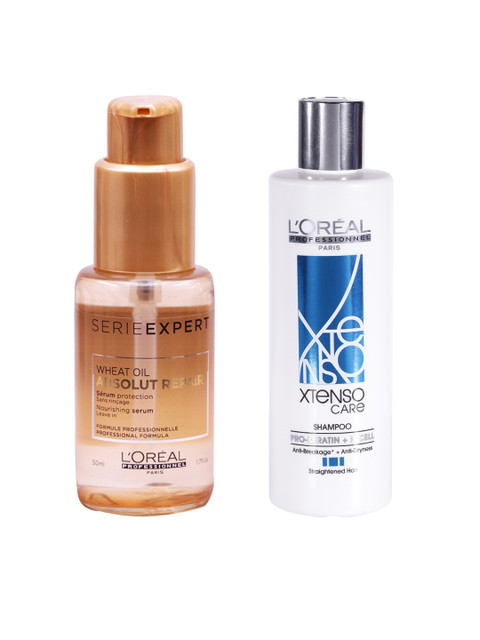 LOreal Professionnel Set of Absolut Repair Lipidium Hair Serum & X-Tenso Care Shampoo, Beige
LOreal Professionnel Set of Absolut Repair Lipidium Hair Serum & X-Tenso Care Shampoo, Beige