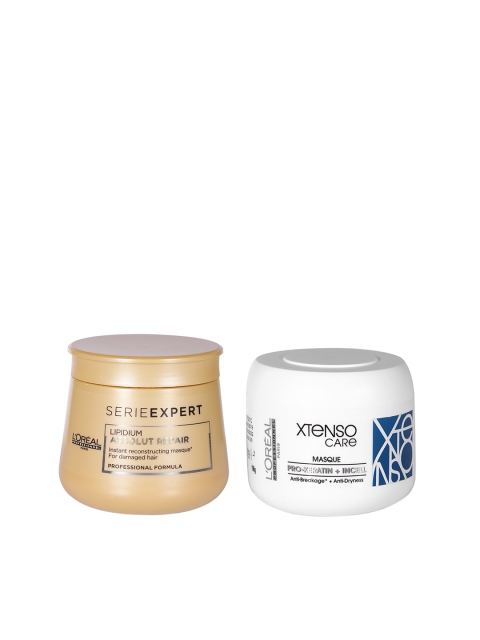 LOreal Professionnel Set of Xtenso Care Masque & Lipidium Absolut Repair Masque, Beige
LOreal Professionnel Set of Xtenso Care Masque & Lipidium Absolut Repair Masque, Beige