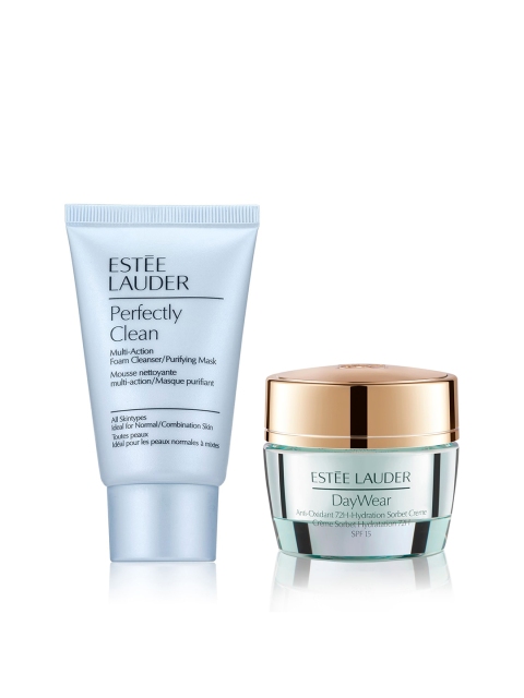 Estee Lauder Set of Mini Perfectly Clean Foaming Cleanser & DayWear Sorbet Creme, Blue
Estee Lauder Set of Mini Perfectly Clean Foaming Cleanser & DayWear Sorbet Creme, Blue