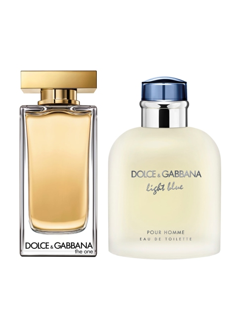 Dolce & Gabbana Set Of Pour Homme Eau de Toilette & Women The One Eau de Toilette, Gold
Dolce & Gabbana Set Of Pour Homme Eau de Toilette & Women The One Eau de Toilette, Gold