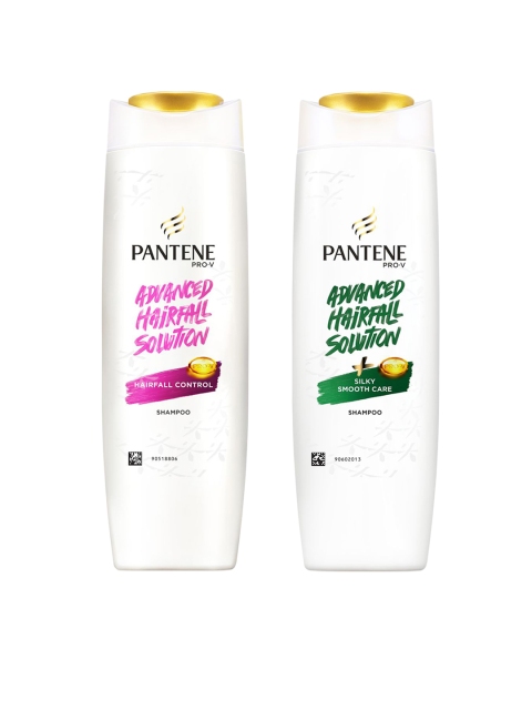 Pantene Set of 2 Advanced Hair Fall Solution Shampoo-Silky Smooth Care & Hair Fall Control, White
Pantene Set of 2 Advanced Hair Fall Solution Shampoo-Silky Smooth Care & Hair Fall Control, White