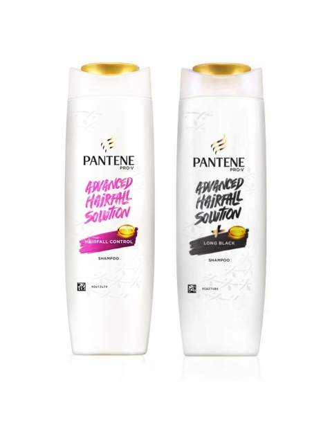 Pantene Set of 2 Advanced Hair Fall Solution Shampoos-Hair Fall Control & Long Black, White
Pantene Set of 2 Advanced Hair Fall Solution Shampoos-Hair Fall Control & Long Black, White