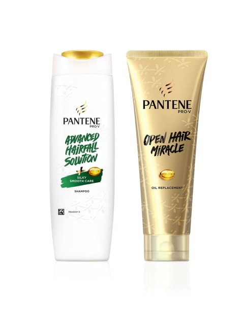 Pantene Set of Advanced Hair Fall Solution Shampoo & Open Hair Miracle Conditioner, White
Pantene Set of Advanced Hair Fall Solution Shampoo & Open Hair Miracle Conditioner, White