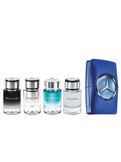 Mercedes Benz Men Set of 4 Pcs Miniature EDP Fragrance Gift Set & Natural Spray EDT, Blue
Mercedes Benz Men Set of 4 Pcs Miniature EDP Fragrance Gift Set & Natural Spray EDT, Blue
