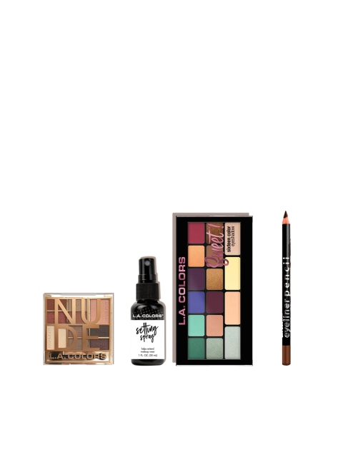 L.A colors Eye Makeup Kit & Setting Spray, Brown