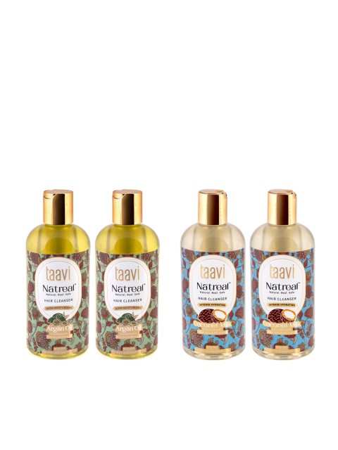 Taavi Set of 4 Hair Cleanser - Natreal Coconut Milk & Natreal Argon Oil, Blue
