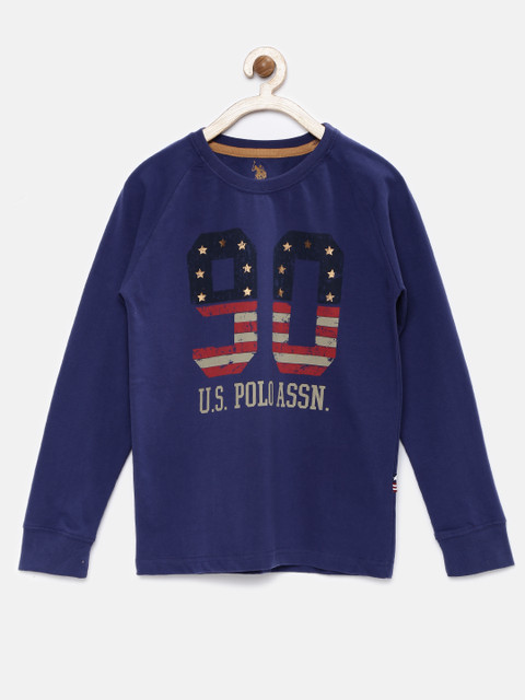 U.S. Polo Assn. Kids Boys Blue Printed Round Neck Pure Cotton T-shirt 
U.S. Polo Assn. Kids Boys Blue Printed Round Neck Pure Cotton T-shirt