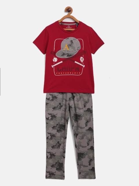 Sweet Dreams Boys Red & Grey Typography & Camouflage Print Pyjamas Set with Applique
Sweet Dreams Boys Red & Grey Typography & Camouflage Print Pyjamas Set with Applique