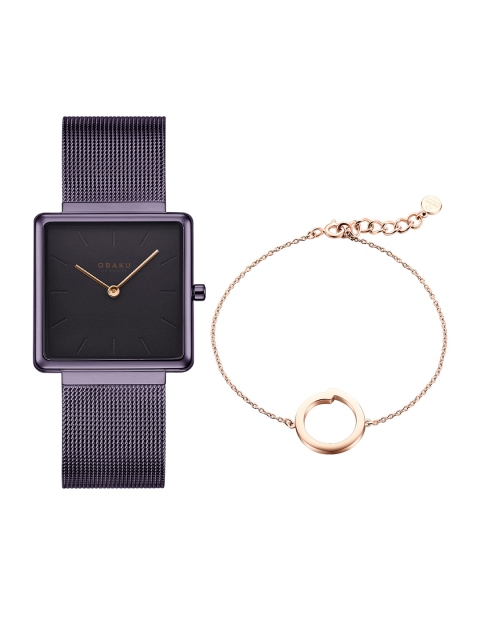 Obaku Women Purple Brass Dial & Purple Stainless Steel Bracelet Style Straps Analogue Watch J236LXNNMN
Obaku Women Purple Brass Dial & Purple Stainless Steel Bracelet Style Straps Analogue Watch J236LXNNMN
