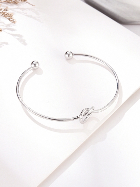 URBANIC Women Silver-Toned Cuff Bracelet
