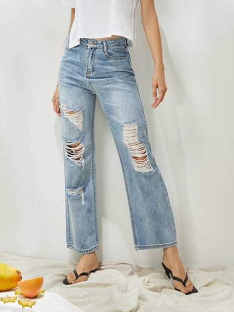 URBANIC Women Blue Highly Distressed Light Fade Jeans
URBANIC Women Blue Highly Distressed Light Fade Jeans