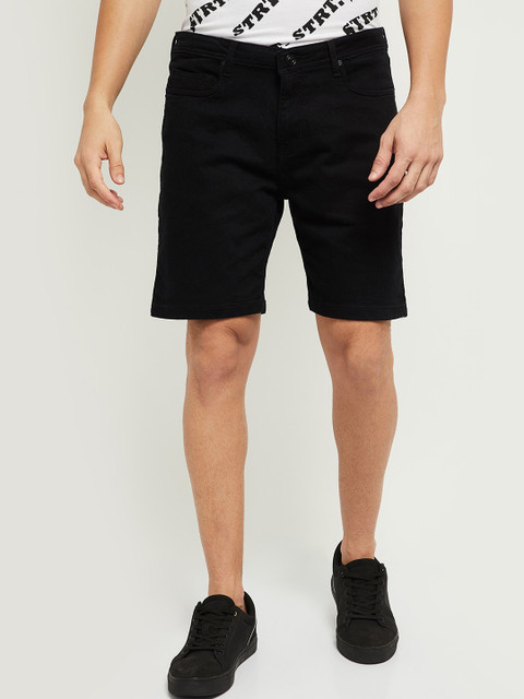 max Men Black Mid-Rise Regular Shorts 
max Men Black Mid-Rise Regular Shorts