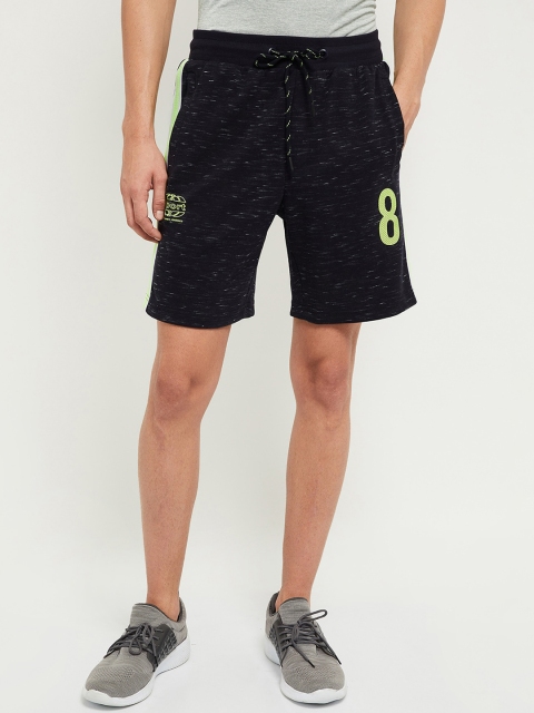 max Men Blue Mid-Rise Regular Shorts