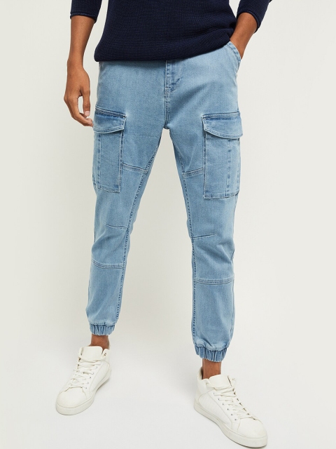 max Men Blue Heavy Fade Stretchable Jeans