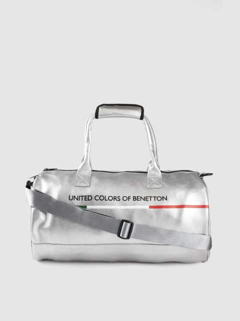 United Colors of Benetton Unisex Silver-Toned & Black Brand Logo Print Gym Duffle Bag
United Colors of Benetton Unisex Silver-Toned & Black Brand Logo Print Gym Duffle Bag