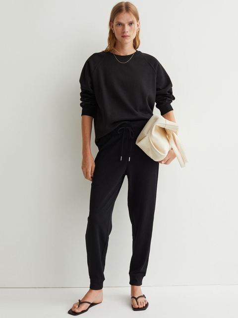 H&M Women Black Jersey Joggers