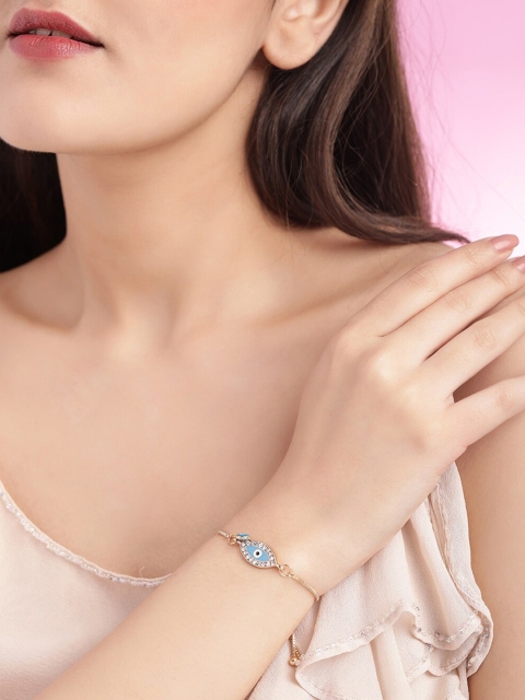TOKYO TALKIES X rubans FASHION ACCESSORIES Women Gold-Toned & Blue Handcrafted Gold-Plated Charm Bracelet
TOKYO TALKIES X rubans FASHION ACCESSORIES Women Gold-Toned & Blue Handcrafted Gold-Plated Charm Bracelet