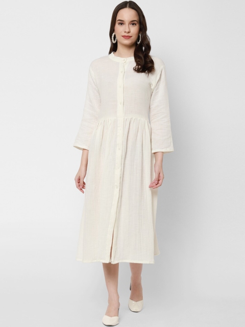 Twenty3 Women Off White Fit& Flare Midi Dress