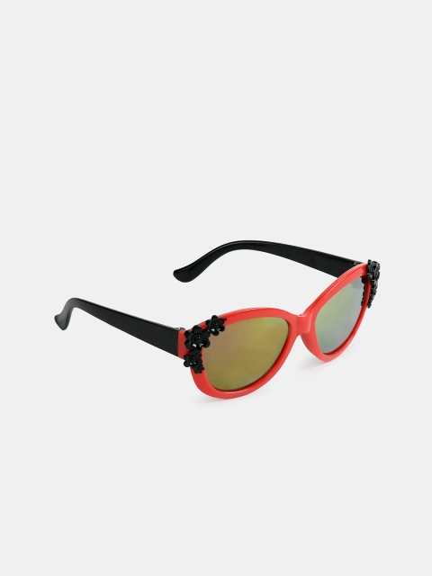 DukieKooky Girls Mirrored Lens & Black Wayfarer Sunglasses with UV Protected Lens-900342, Red
DukieKooky Girls Mirrored Lens & Black Wayfarer Sunglasses with UV Protected Lens-900342, Red